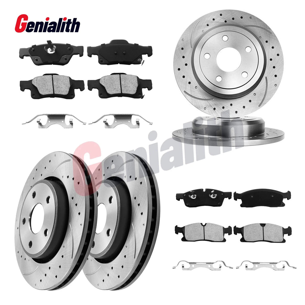 Front Rear Brake Rotors Ceramic Pads for Jeep Grand Cherokee (2017–2020)