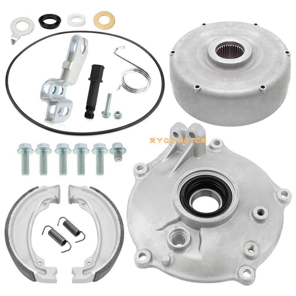 Rear Brake Drum Hub Plate Cover & Seals for Honda TRX250 (2001–2014)