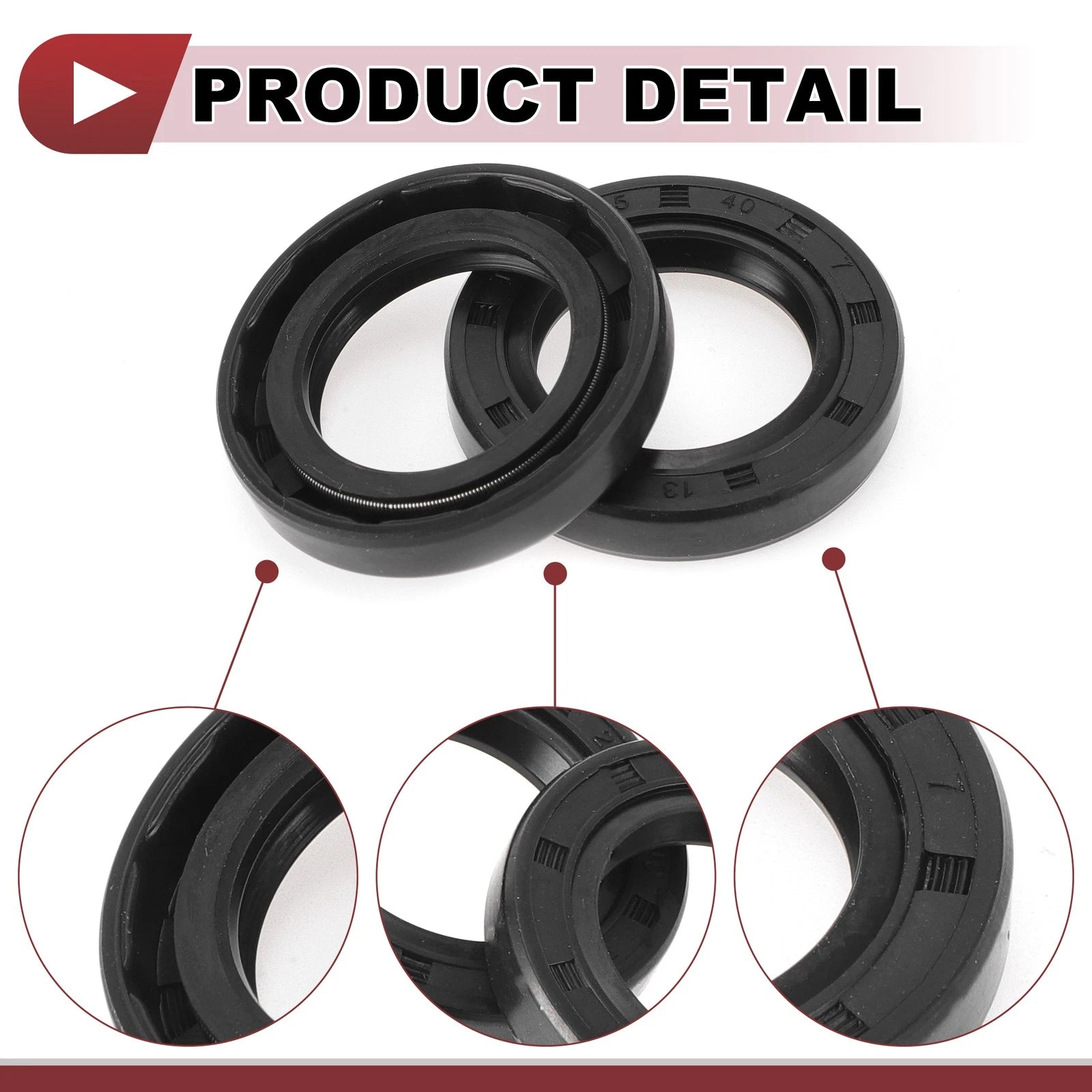 Set of 5 Rotary Shaft Oil Seals for Various Models (25x40x7mm)