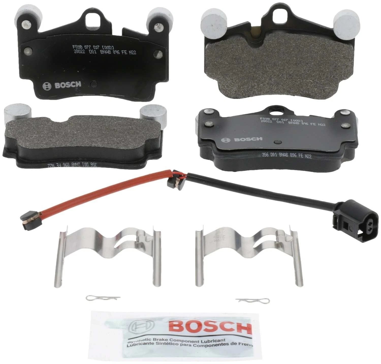 Set of 4 Rear Brake Pads & Sensor for Audi Q7 (2007–2015), Porsche Cayenne (2003–2010), VW