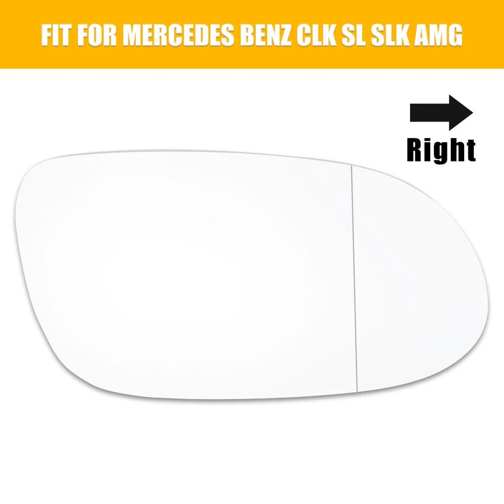 Mirror Glass for Mercedes CLK SL SLK AMG Right Passenger Side (With Adhesive)