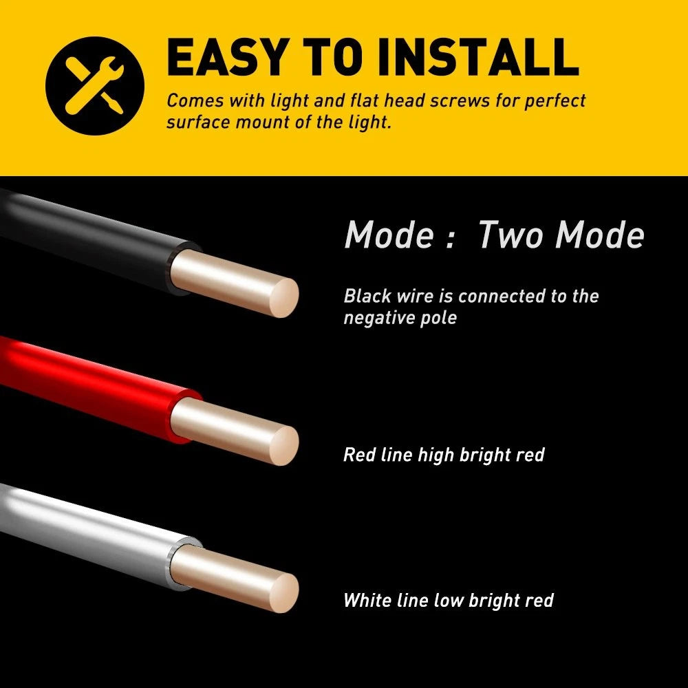 Amber + Red LED Clearance Side Marker Lights for Truck