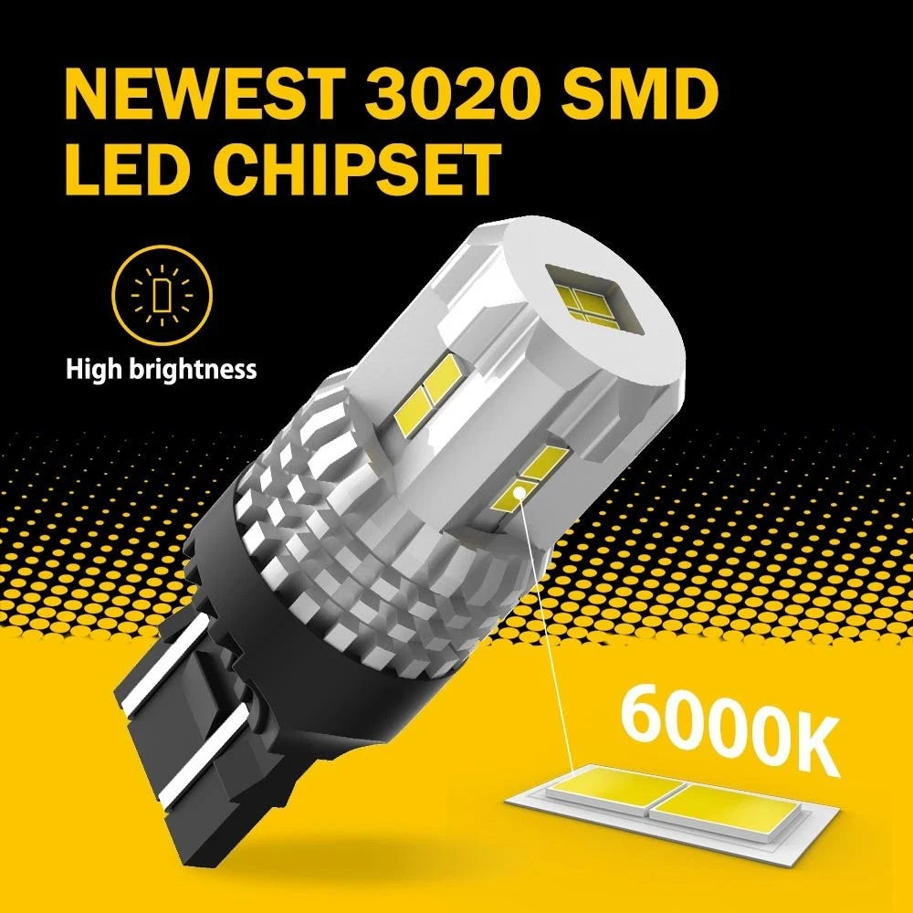2X 7443 7440 T20 W21/5W Reverse LED Bulb for AUXITO