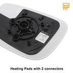 Pair Heated Mirror Glass with Backing Plate for Mazda CX-5, CX-9 (2013–2021)