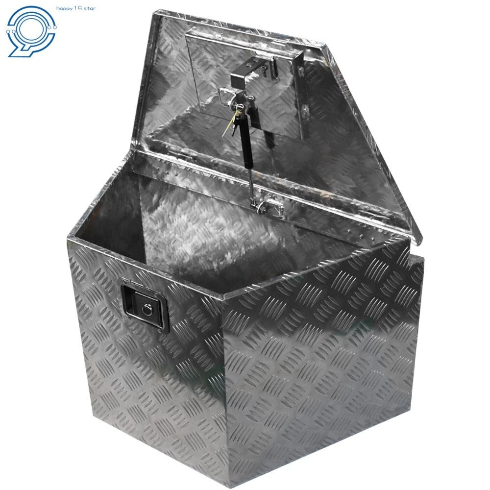 Aluminum Trailer Tongue Box for Flatbed Truck Pickup RV (15" x 29" x 18")