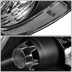Pair of Black Housing Clear Side Headlights for Jeep Grand Cherokee WK2 (2011–2013)