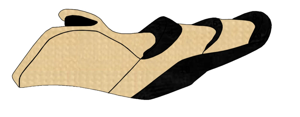 Seat Cover for Seadoo GTX 2016–2017 (300, 260, 215, 155) Gold Black