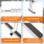 3 Bar Steel Ladder Roof Rack for Chevy Express (1996–2023) 800LB Capacity