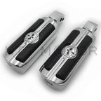 Chrome Gear Skull Footpeg for Harley Davidson Softail Fat Boy FLFB Fat Bob (2018–2023)