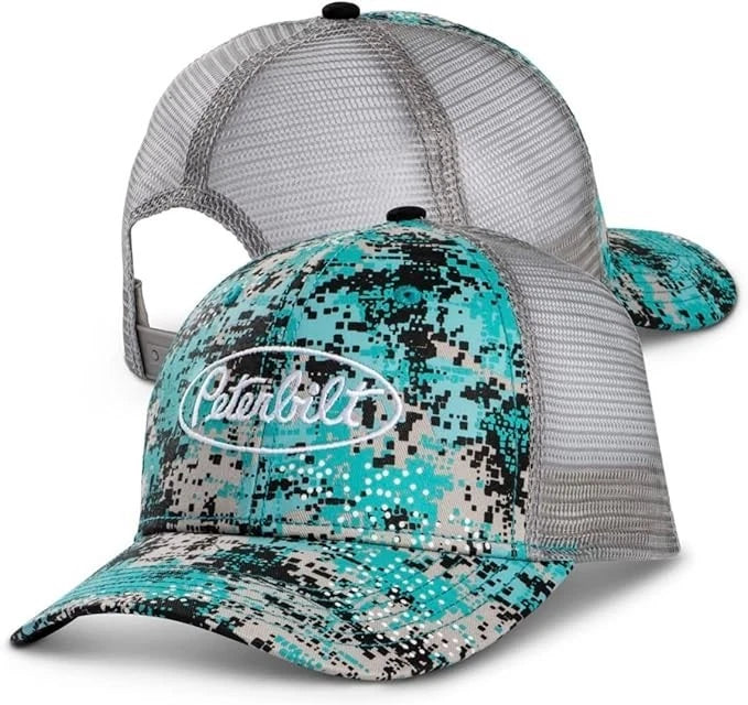 Snapback Cap Hat for Peterbilt Trucks (Green Dotted Camo)