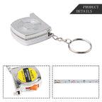 Compact Keychain Tape Measure with Dual-Sided Metric & Inch Measurements