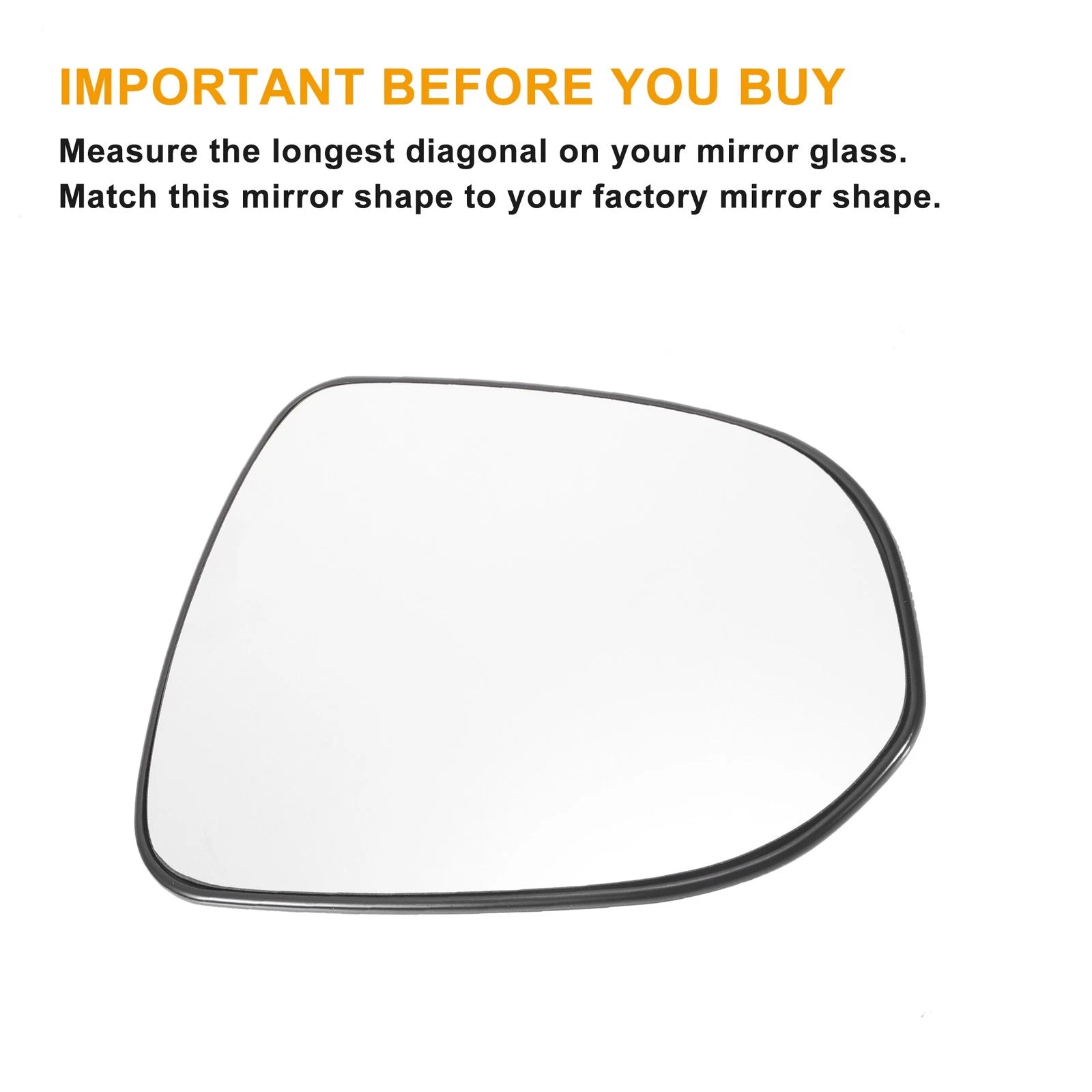 Right Side White Mirror Glass for Honda Jazz (2002–2004)