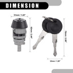 Ignition Starter Switch Lock Cylinder w/ Keys No. 211905855C for Volkswagen (1 Set)