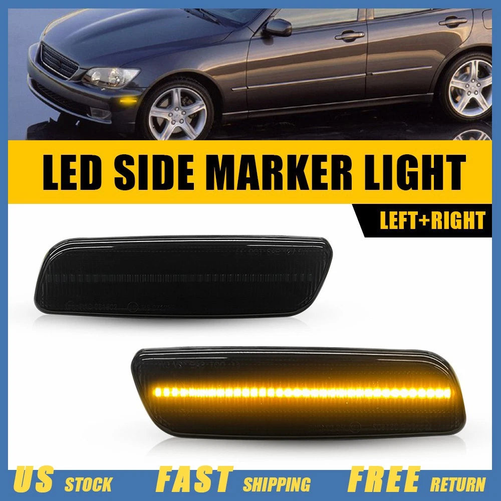 Smoke Amber LED Side Marker Lamp for Toyota Lexus GS300 GS400 LS400 IS300 (1993–2005)