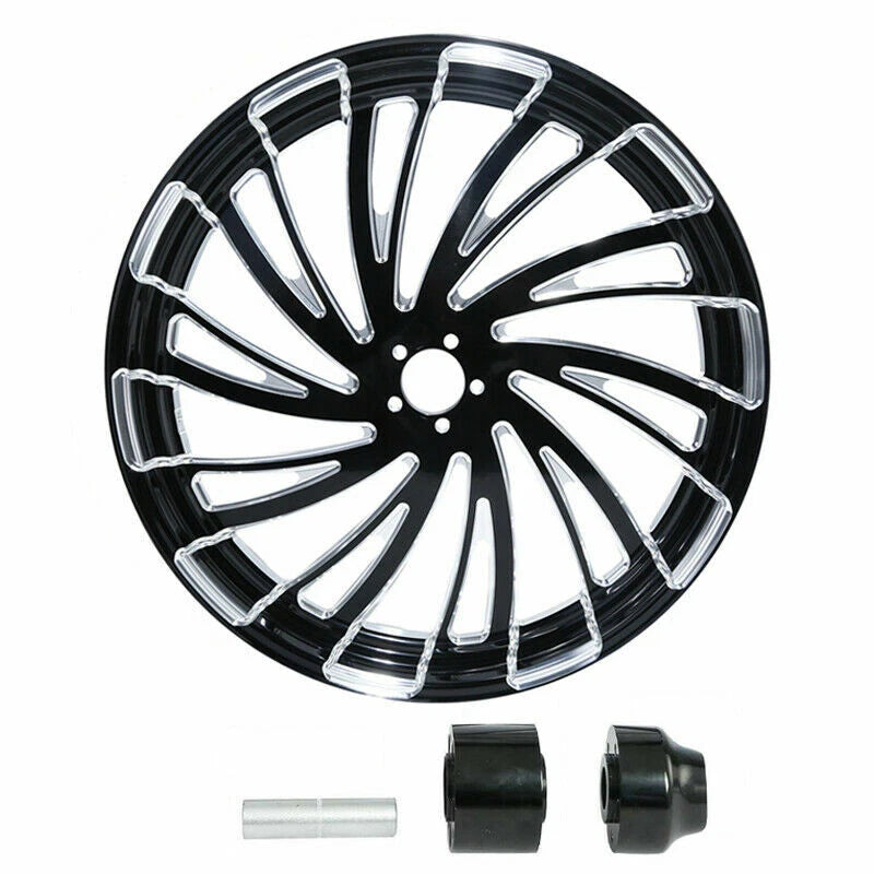 Set of 2 Wheel Rims & Hubs for Harley Touring Glide (2009–2023) 23" Front 18" Rear