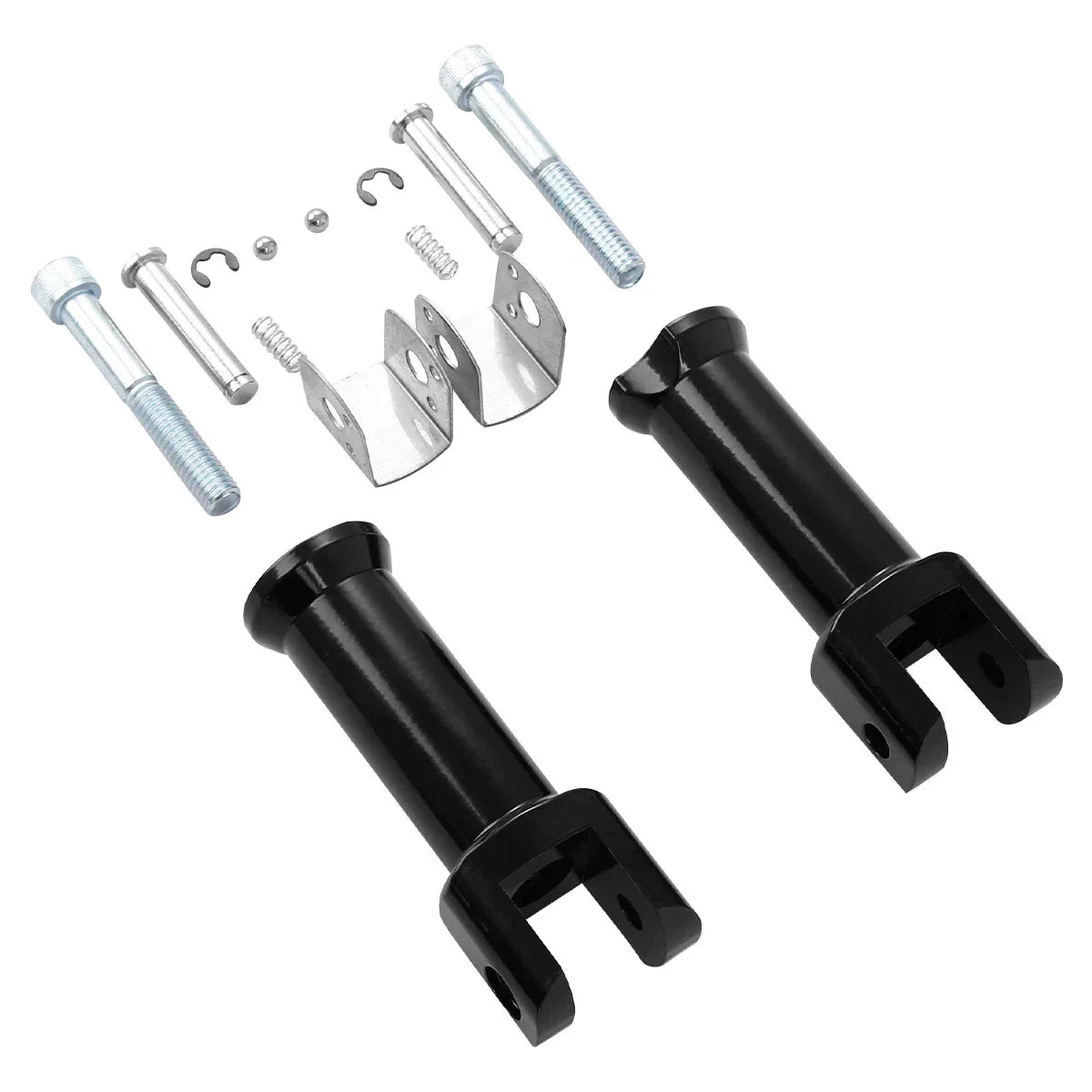 Black Rear Passenger Foot Pegs for Harley Softail Street Bob (2018-2025)