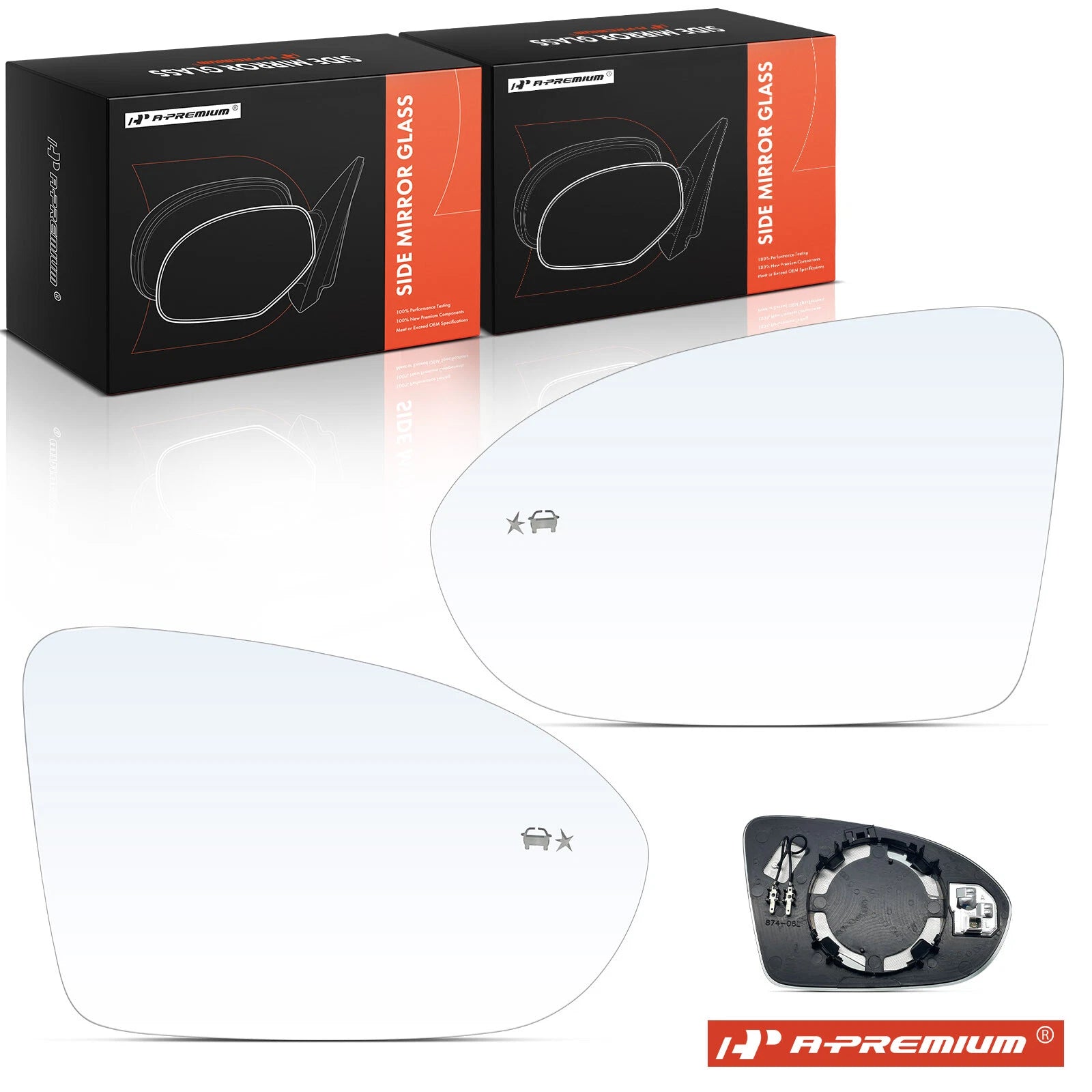 Power Mirror Glass Pair with Blind Spot & Heated for Chevy Cruze (2016–2019)