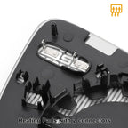 Left Side White Heated Mirror Glass for Porsche Cayman Boxster (2005-2012)