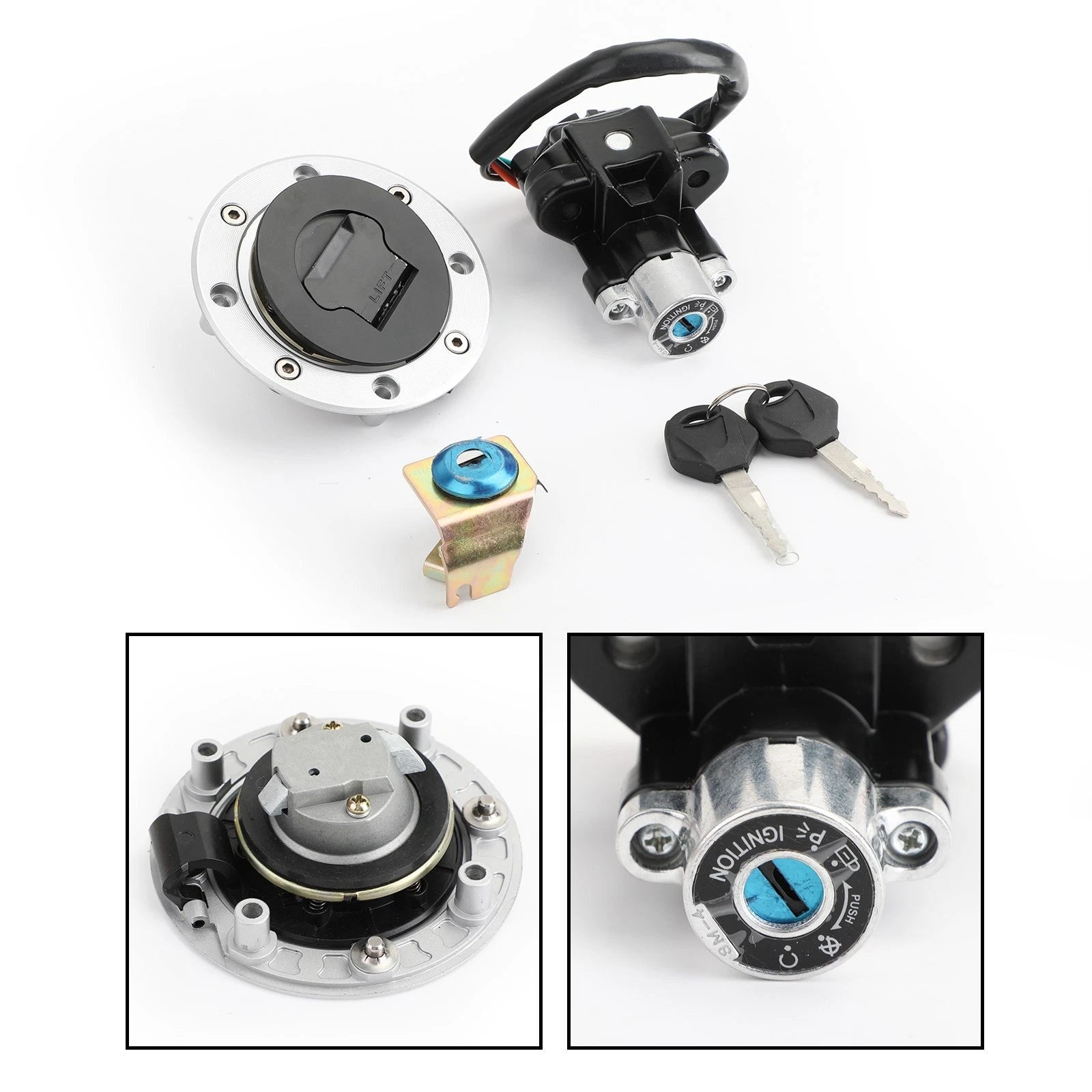 Ignition Switch Fuel Gas Cap Seat Lock Key for Suzuki DL650 DL1000 (2002–2012)
