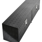 72"x16"x13" Black Diamond Tread Aluminum Truck Box with Flip Doors