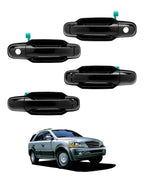 Set of 4 Exterior Door Handles w/ Keyhole for Kia Sorento (2003–2009)