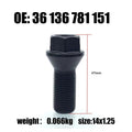 Black Wheel Lug Bolts Nuts for BMW F30 F35 F10 F25 X3 (2012–2019)