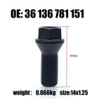 Black Wheel Lug Bolts Nuts for BMW F30 F35 F10 F25 X3 (2012–2019)