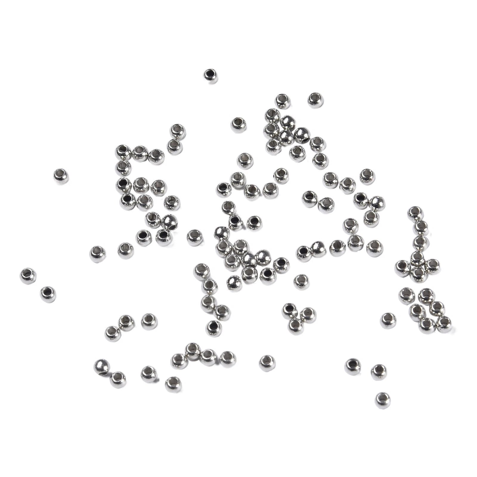 100pcs Fly Tying Beads Set in Gold and Silver for Fishing Flies