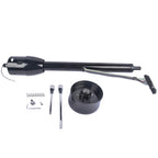 28" Black Stainless Tilt Steering Column for Universal Fit (No Key, Manual Floor Shift)