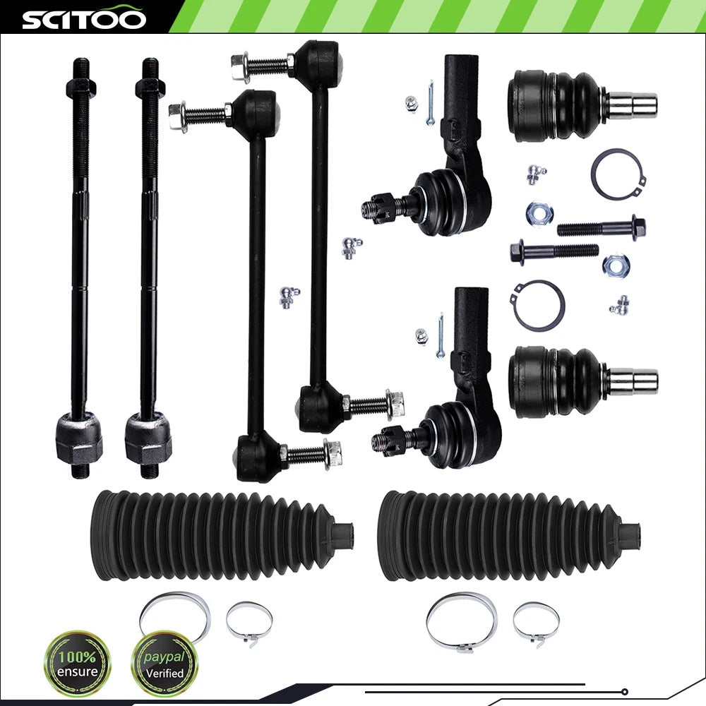 Front Outer Inner Lower Tie Rod End Sway Bar Linkage Ball Joint for Ford Mustang