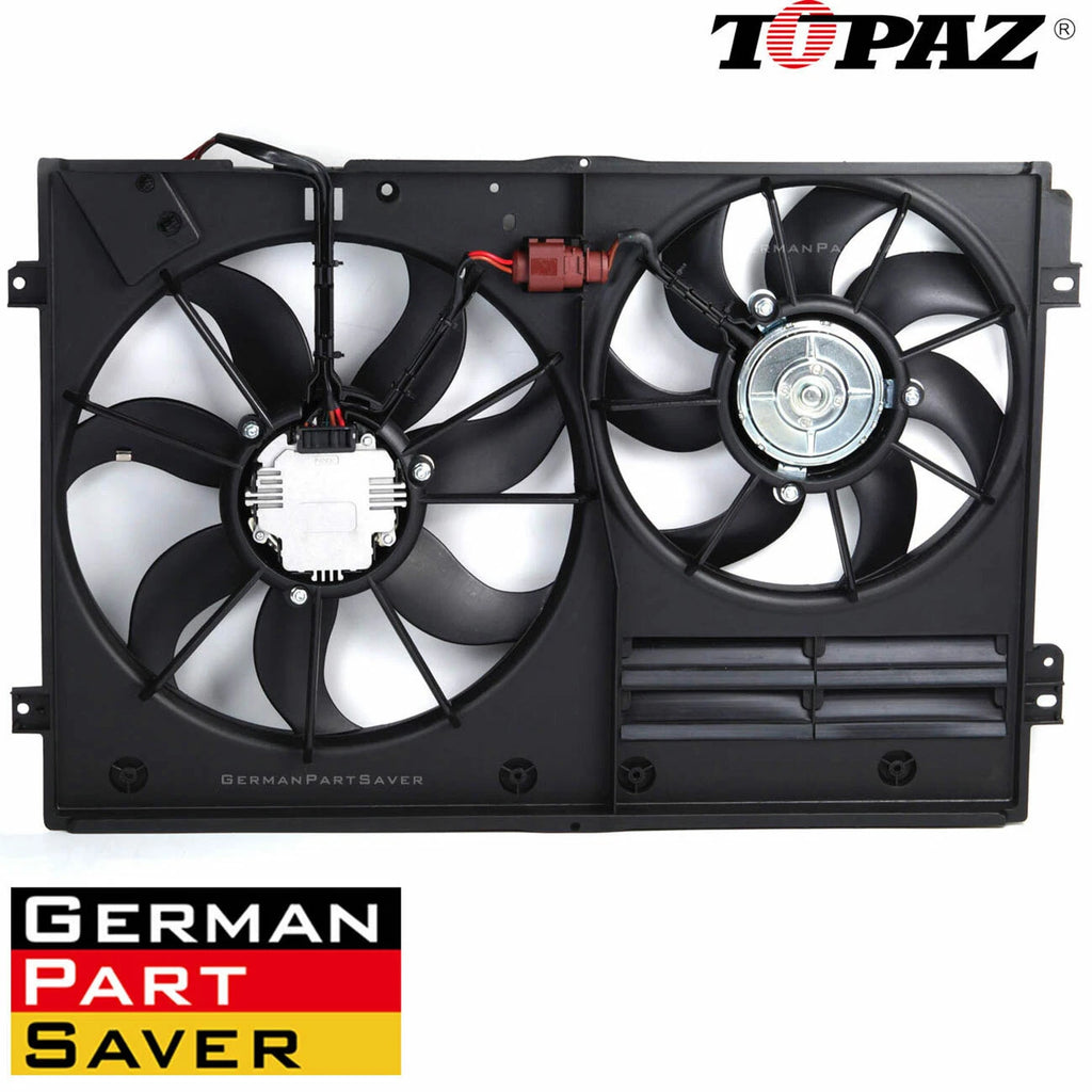 Radiator Cooling Fan Assembly for VW Golf Jetta CC Eos Passat Tiguan (2006–2018)