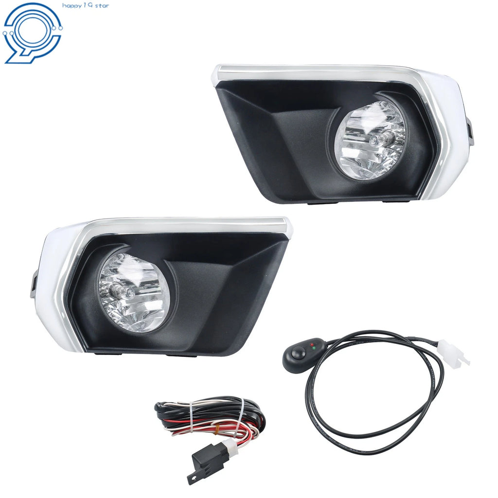 Fog Light Kit Set for Chevy Colorado (2021–2022) - Switch Wire Assembly, Chrome Bezel