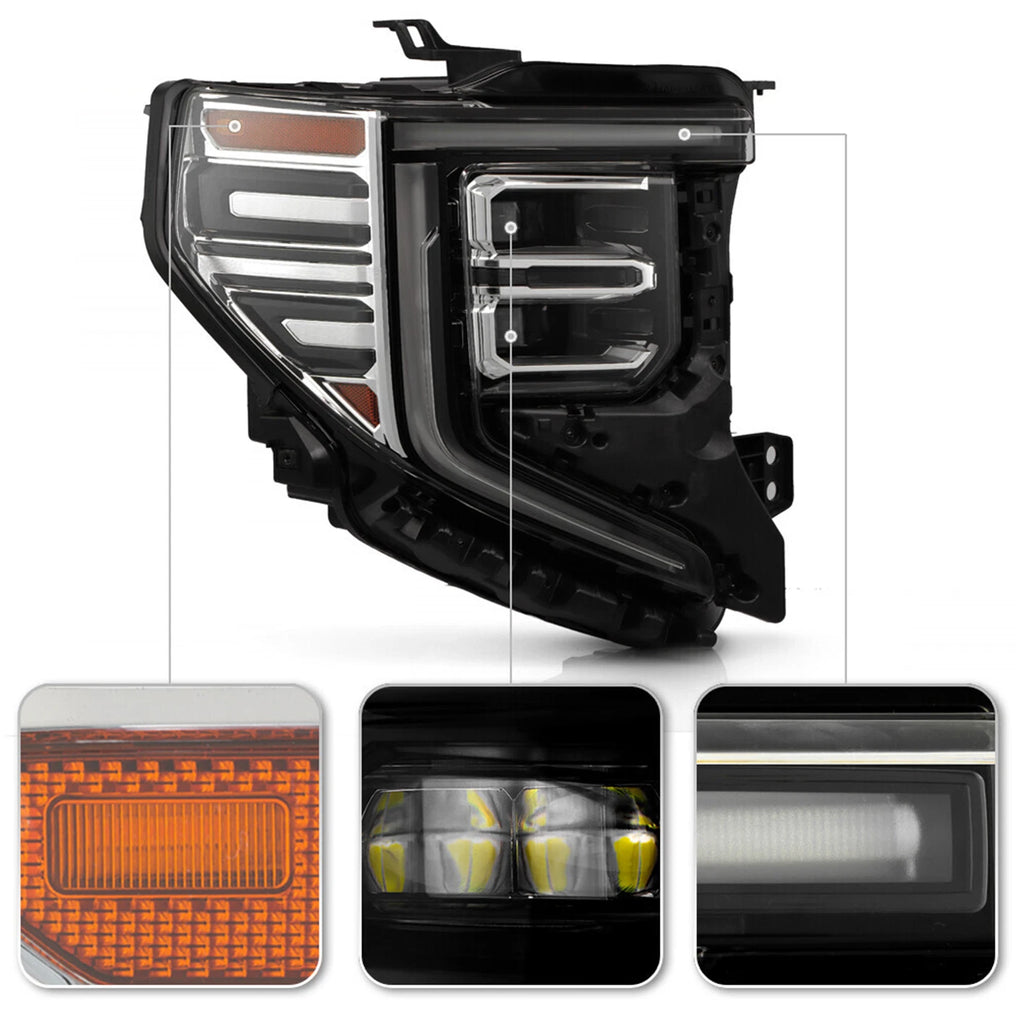Full LED Headlight for GMC Sierra 1500 SLT/Denali (2022–2024) Right Side