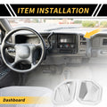 Set of 2 Dashboard Side Air Vent AC Outlet Cover Trim for Toyota Tundra (2022–2024)