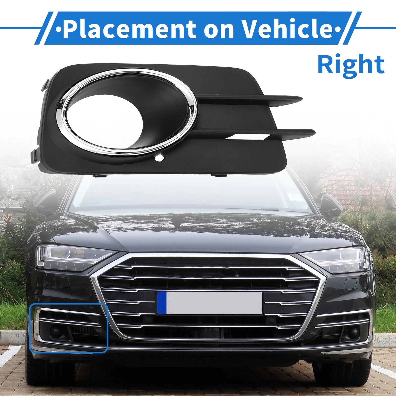 1 Pc Fog Light Grill for Volkswagen Tiguan (2010–2012) No. 5ND853666