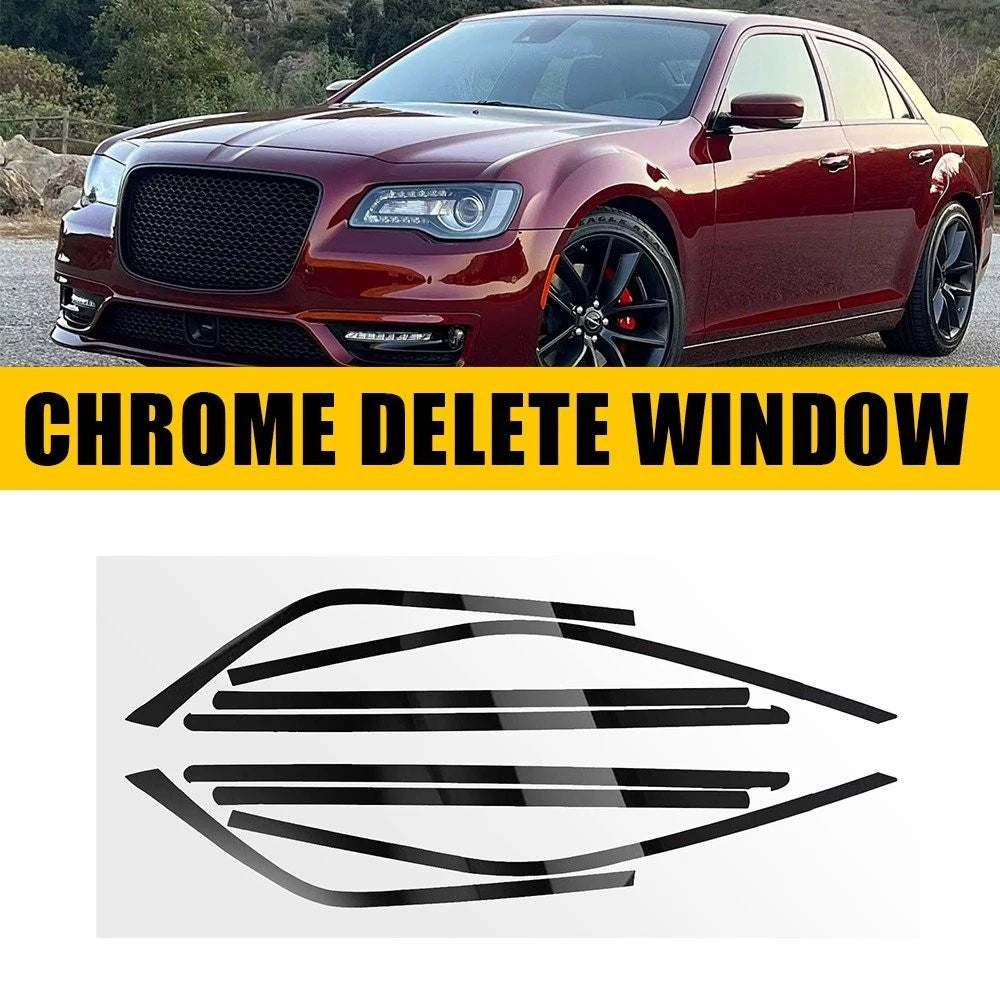 Chrome Delete Blackout Vinyl Overlay for Chrysler 300 (2011–2023)