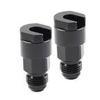 Black 6AN Male to 3/8" Quick Disconnect EFI Fuel Rail Adapter for Car