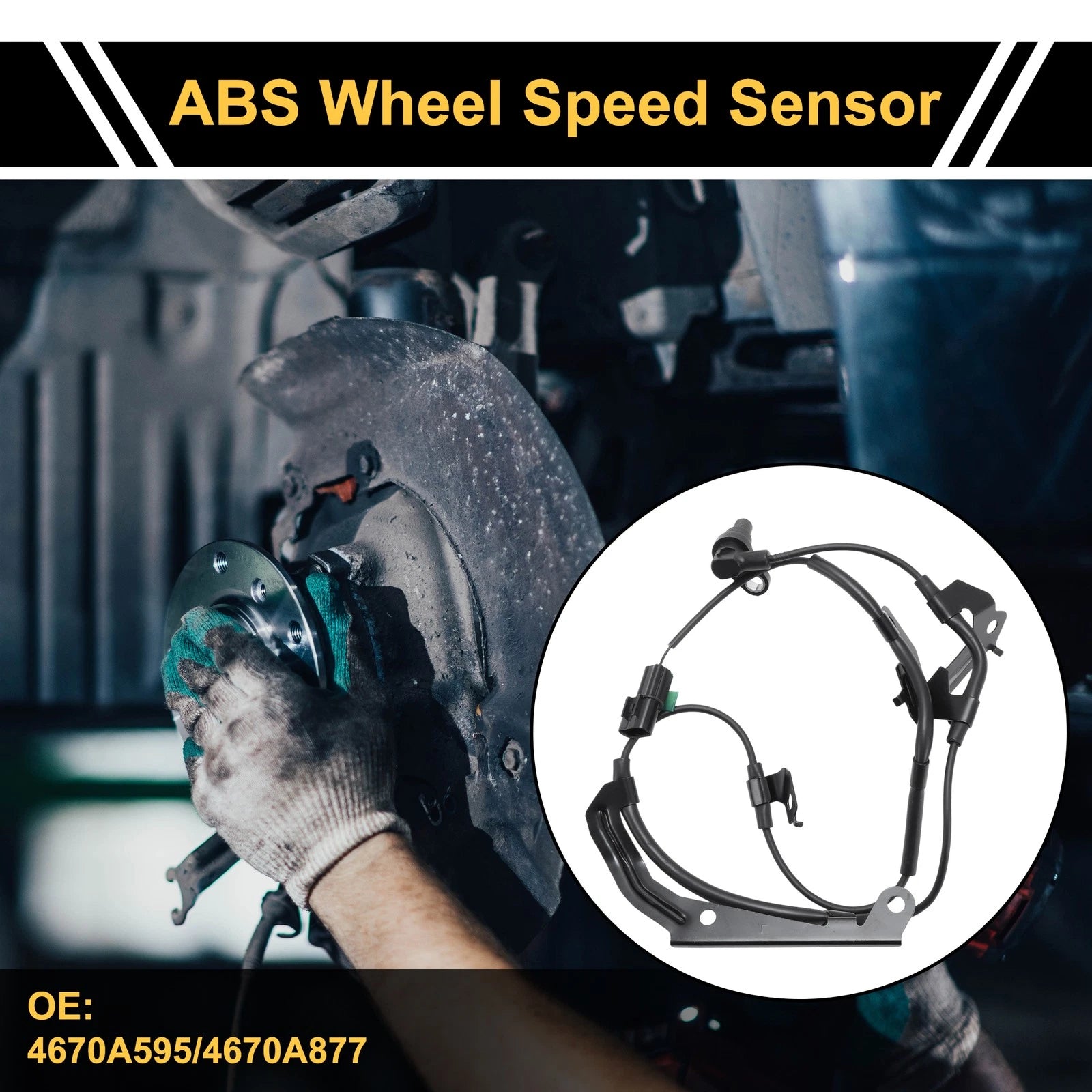 ABS Wheel Speed Sensor No. 4670A595/4670A877 for Mitsubishi L200 (2012–2015)