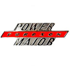 Chrome & Orange Bonnet Badge for Fordson Power Major Tractor