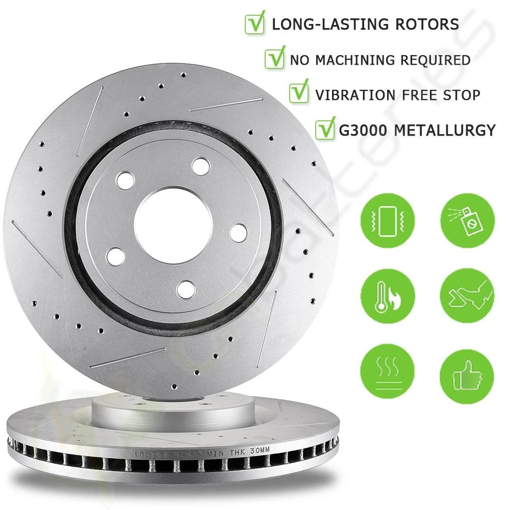 Set of 4 Brake Rotors and Pads Kit for Acura ILX (2014–2015)