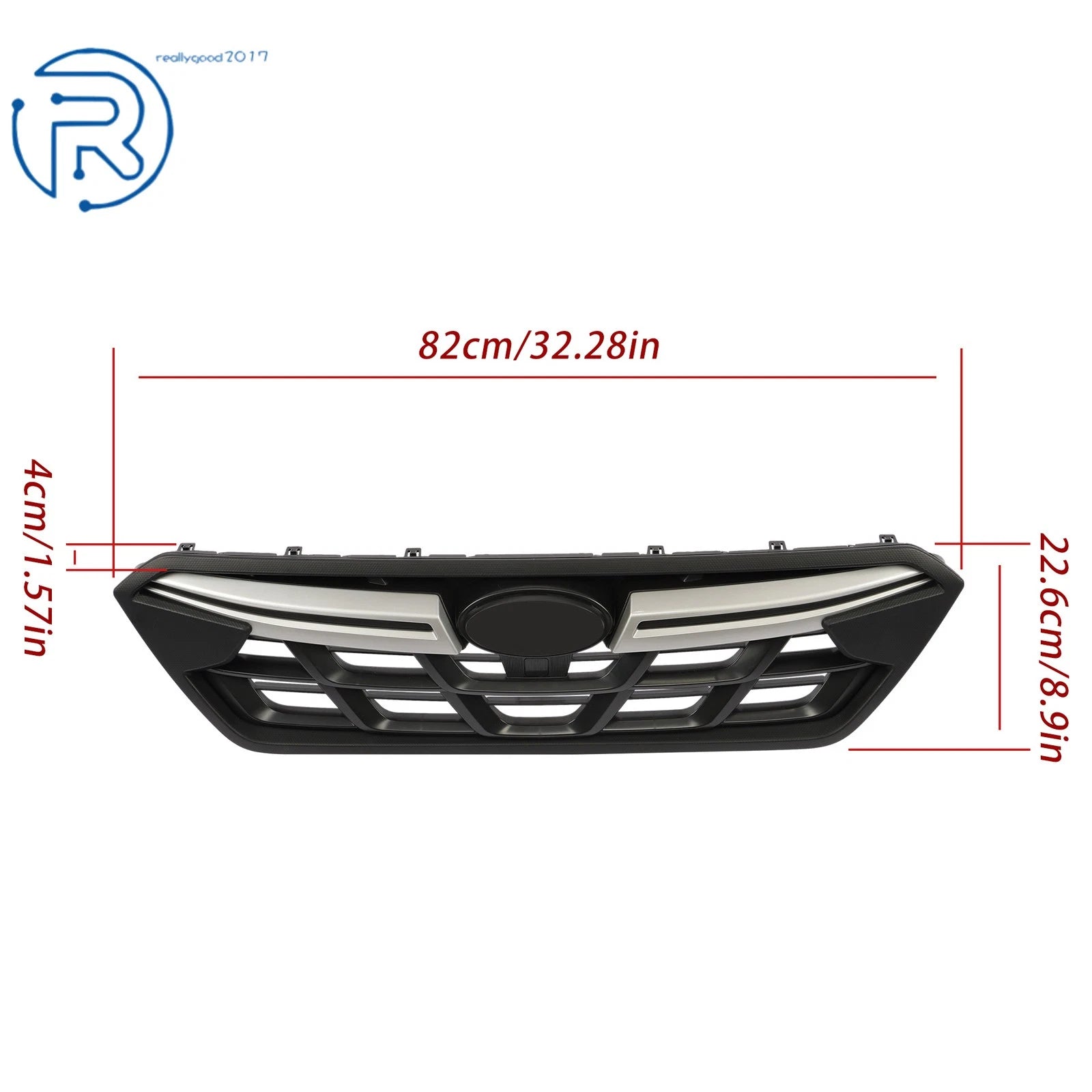 Upper Grille for Subaru Crosstrek (2021-2023) Silver Matte Black
