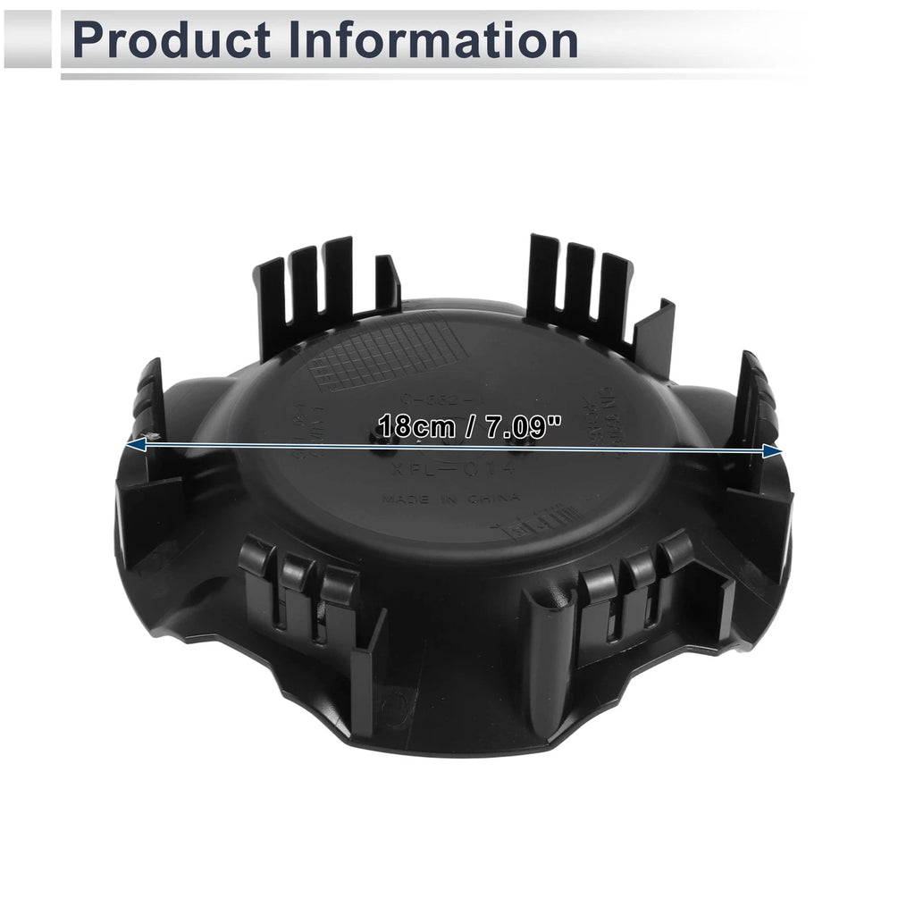 Black Wheel Hub Center Cap for Chevy Avalanche (2007–2013) 5-Spoke 20"