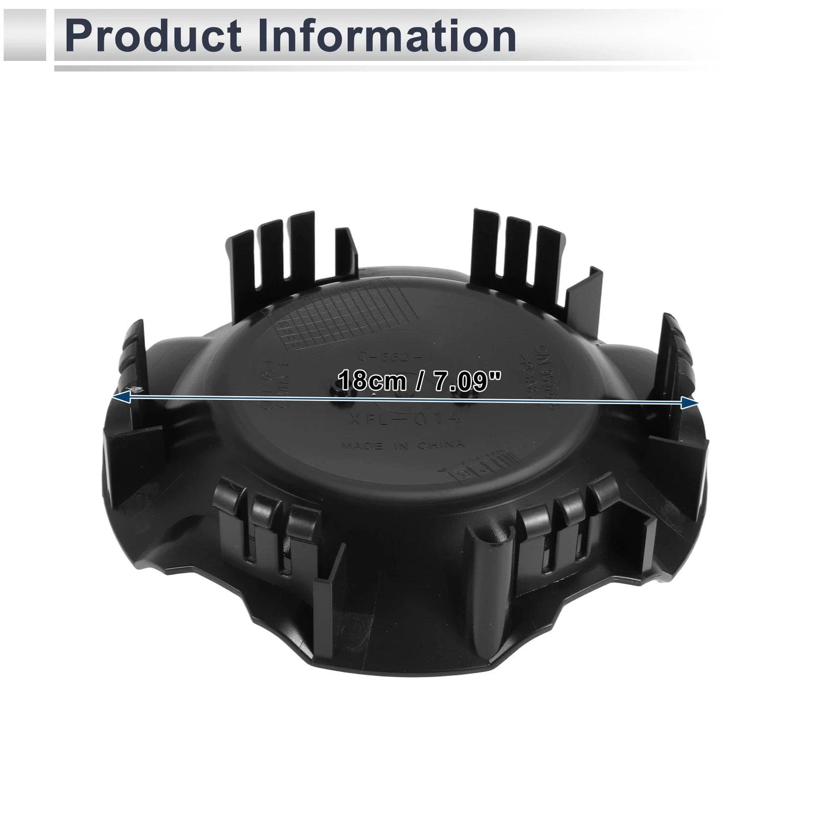 Black Wheel Hub Center Cap for Chevy Avalanche (2007–2013) 5-Spoke 20"