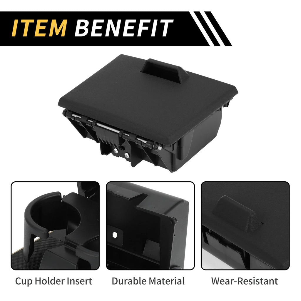 Cup Holder for Ford F-250 F-350 F-450 F-550 (2008–2016) Coin Holder Black