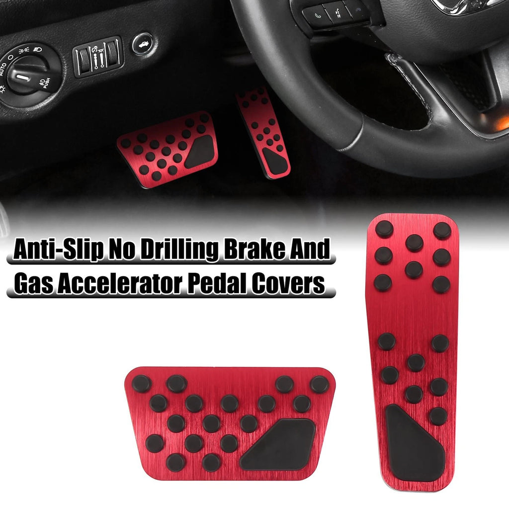 Anti Slip Brake and Gas Accelerator Pedal Cover Kit for Dodge Chrysler 