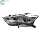 Halogen Headlight for Nissan Maxima (2016–2018) w/LED DRL Driver Left Side