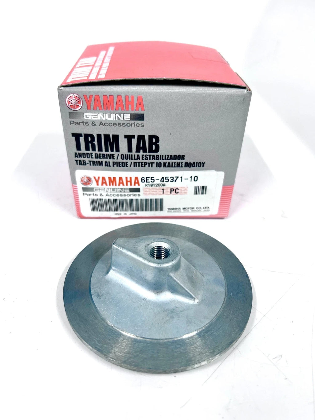 Marine Trim Tab Anode for Yamaha (6E5-45371-10)