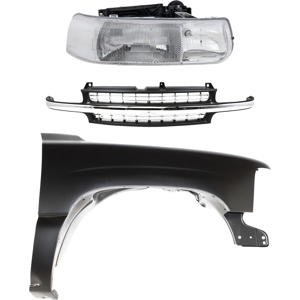 Fender Kit for Chevrolet Silverado 1500 (1999–2002) Primed Front Passenger Side