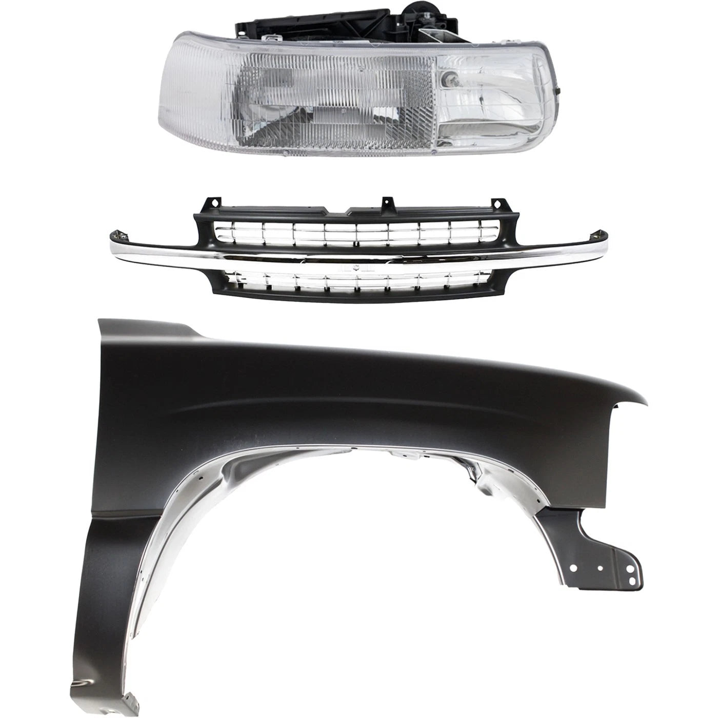 Fender Kit for Chevrolet Silverado 1500 (1999–2002) Primed Front Passenger Side