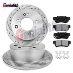 Rear Drilled Brake Rotors & Ceramic Brake Pads for Hyundai Elantra (2007–2010)